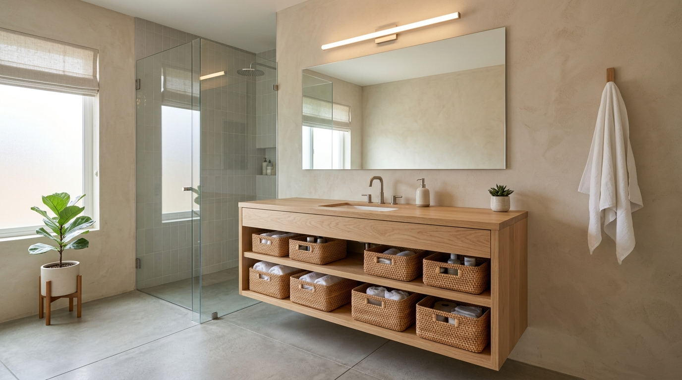 Choose hardware that matches your bathroom mood